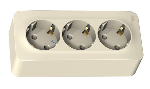 Розетки и выключатели Blanca Systeme Electric молочные открытой установки (без пластины)