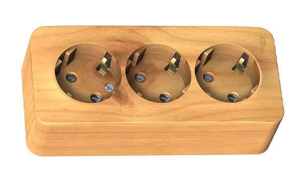 Розетки и выключатели Blanca Systeme Electric ясень открытой установки (без пластины)