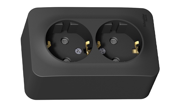 Розетки и выключатели Blanca Systeme Electric антрацит открытой установки (без пластины)