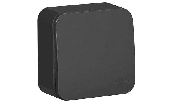 Розетки и выключатели Blanca Systeme Electric антрацит открытой установки (с пластиковой пластиной)