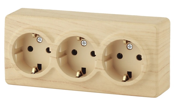 Розетки и выключатели Эксперт Эра IP20 Сосна открытой установки