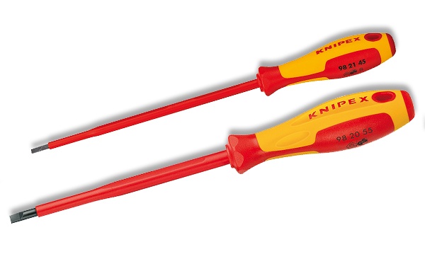 Диэлектрические отвертки VDE плоские шлицевые до 1000В