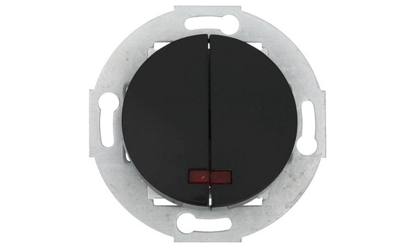 Механизмы с накладками Vintage Экопласт черные