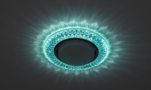 Встраиваемые декоративные светильники c LED подсветкой под цоколь GX53