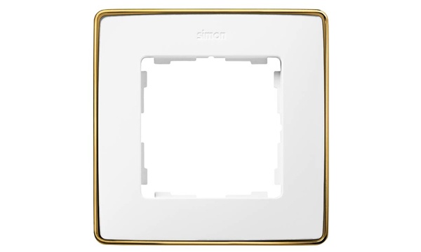 Рамки Simon 82 Detail Select белый металл