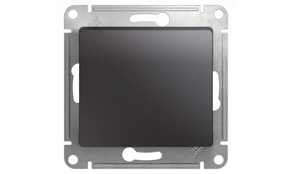 Розетки и выключатели Glossa графит