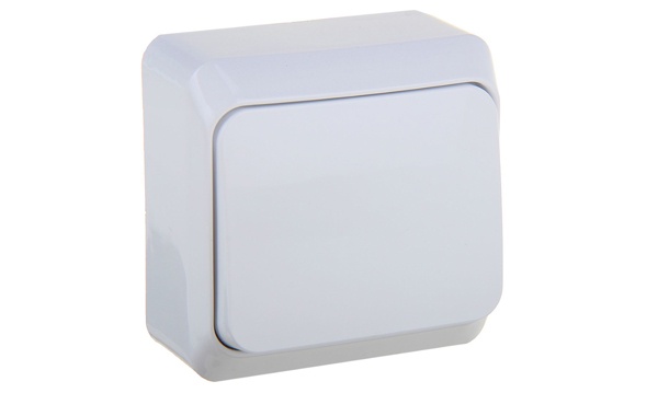 Розетки и выключатели Этюд белые открытой установки