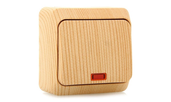 Розетки и выключатели Этюд под дерево Сосна открытой установки