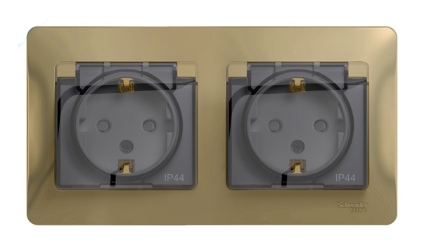 Розетки и выключатели Glossa титан