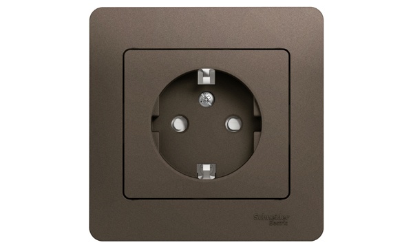 Розетки и выключатели Glossa шоколад