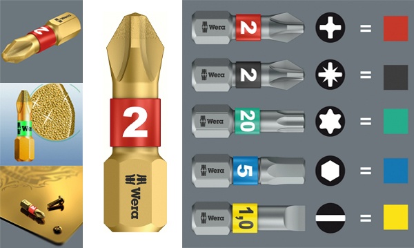 Биты крестовые PH phillips короткие для шуроповерта и отверток