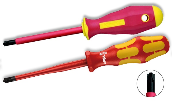 Диэлектрические отвертки VDE крест/шлиц PlusMinus до 1000В