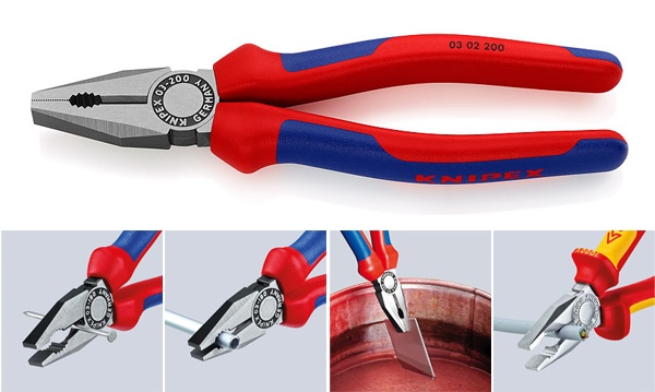 Пассатижи и плоскогубцы с двухкомпонентными рукоятками