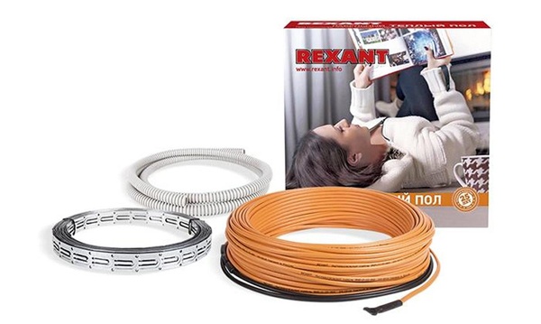 Кабель двухжильный Rexant Standard теплый пол в стяжку
