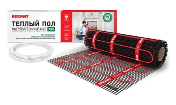 Тёплый пол Rexant PRO маты двухжильные с экраном