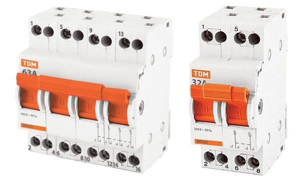 Модульный переключатель трехпозиционный МП-63/125 TDM Electric