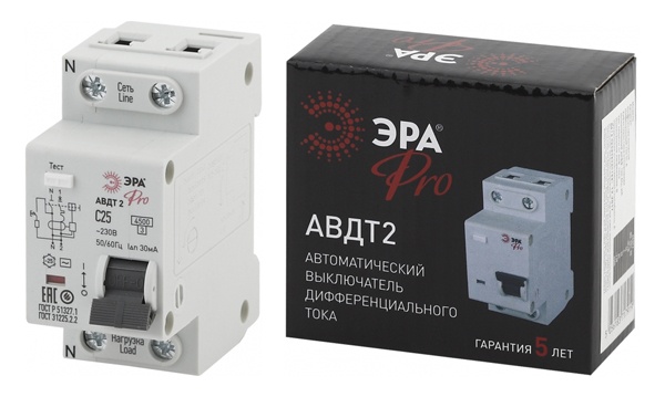 Автоматические выключатели, УЗО, контакторы, рубильники ЭРА