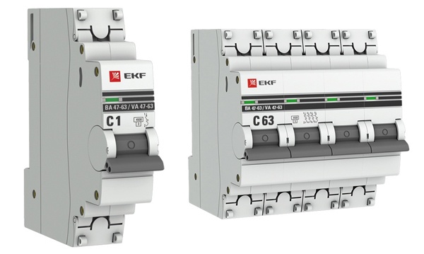 Автоматические выключатели ВА47-63 с характеристикой C (до 63A) 4,5kA PROxima EKF