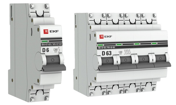 Автоматические выключатели ВА47-63 с характеристикой D (до 63A) 4,5kA PROxima EKF
