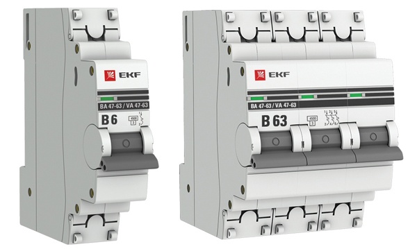 Автоматические выключатели ВА47-63 с характеристикой B (до 63A) 4,5kA PROxima EKF