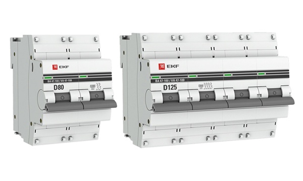 Автоматические выключатели ВА47-100 с характеристикой D (до 125A) 10kA PROxima EKF