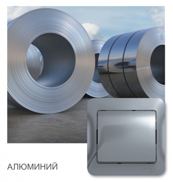 Механизмы в сборе с рамкой Glossa алюминий