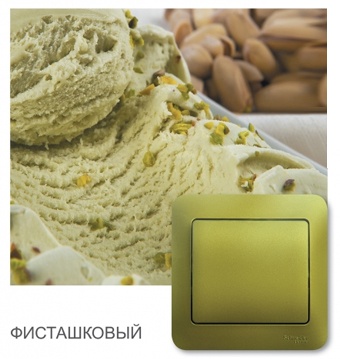 Механизмы в сборе с рамкой Glossa фисташковый