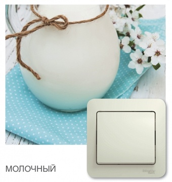 Механизмы в сборе с рамкой Glossa молочный