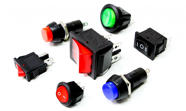Тумблеры, кнопки, выключатели, световые индикаторы