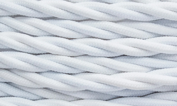 Ретро провода силовые Bironi белый матовый