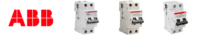 Дифференциальные автоматы двухполюсные ABB серий DSH201R, DS201 тип АС