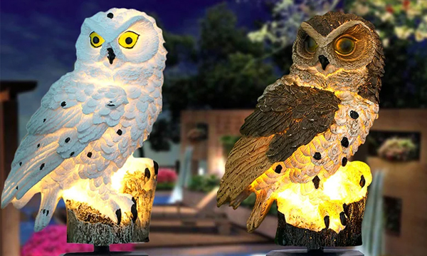 Садовые светильники на солнечных батареях фигуры