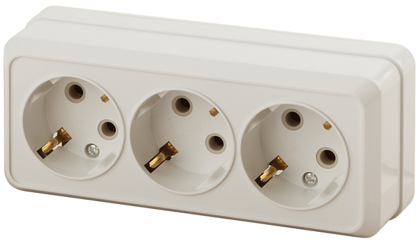 Розетки и выключатели Intro серия Quadro слоновая кость открытой установки