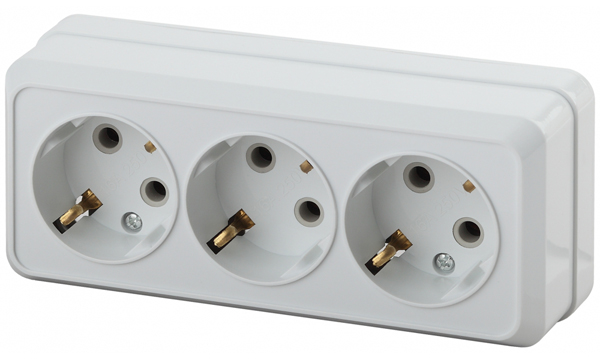 Розетки и выключатели Intro серия Quadro белые открытой установки