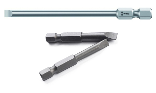 Биты плоские шлицевые удлиненные для шуроповерта и отверток