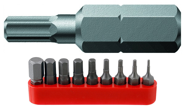 Биты шестигранные короткие для шуроповерта и отверток