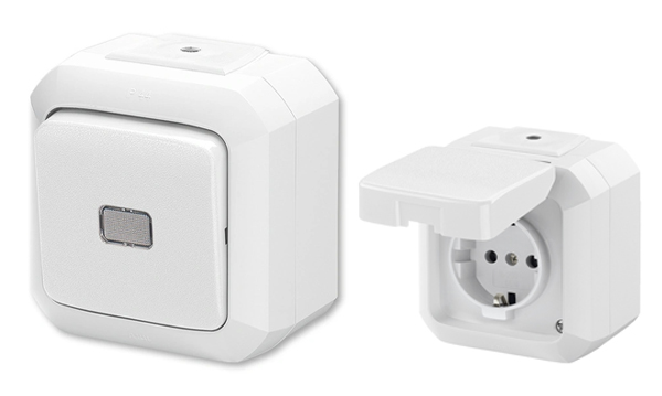 Розетки и выключатели в сборе ABB Variant+ IP54 (белый)