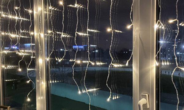 Гирлянда-бахрома Айсикл серия Original IP44 ширина 1,8м, 2м высота 0,5м