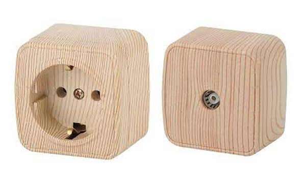 Розетки и выключатели Intro серия Polo Сосна открытой установки