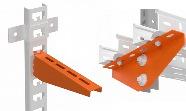 Монтажные элементы крепления металлических лотков Промрукав