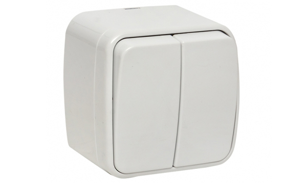 Розетки и выключатели Минск EKF IP20 белые открытой установки