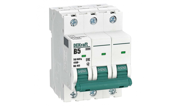 Автоматические выключатели ВА-103 6кА DEKraft характеристика B