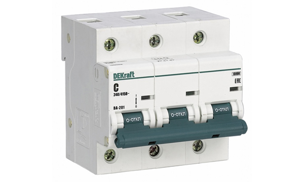 Автоматические выключатели ВА-201 10кА DEKraft характеристика С