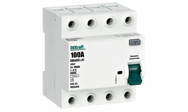 Выключатели дифференциального тока серии УЗО-03 NEW тип АС 6кА DEKraft