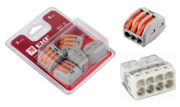 Соединительные проводные клеммы WAGO с рычажками