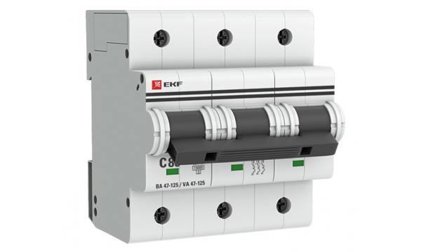 Автоматические выключатели ВА47-125 с характеристикой С (до 125A) 15kA PROxima EKF
