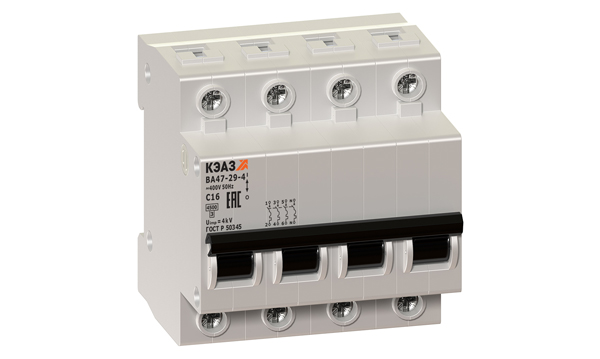 Автоматические выключатели ВА47-29 КЭАЗ 4,5кА (автоматы до 63A)