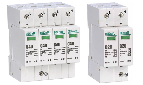 Ограничители перенапряжений ОПС1 (УЗИП) DEKraft