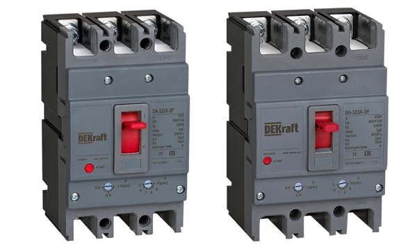 Силовые автоматические выключатели ВА-330А 25-630А DEKraft