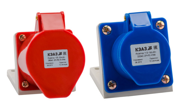 Силовые разъемы КЭАЗ IP44 16-32A